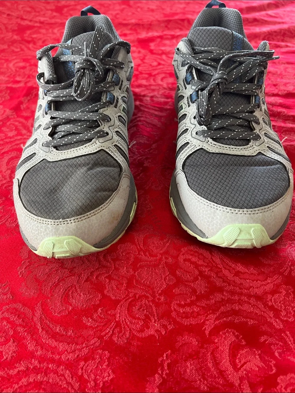 ASICS GEL-Venture 7 Trail Running Shoes Gray Blue Womens 8.5 Wide Hiking